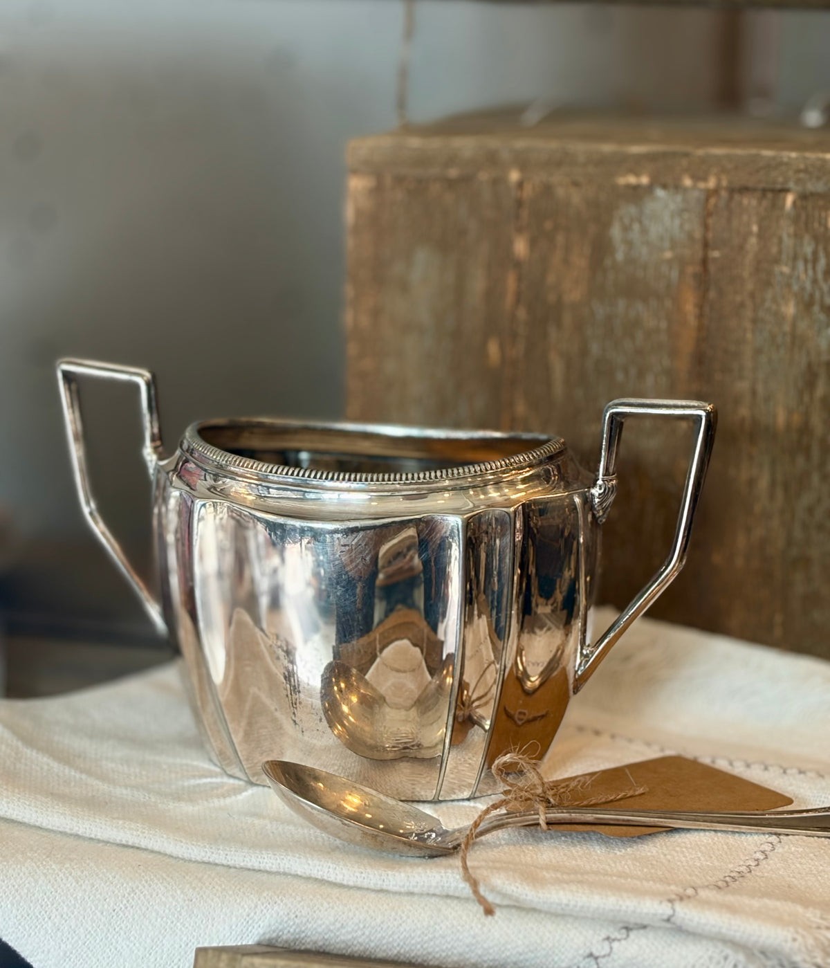 Heirloom Silver Plate Sugar Cup