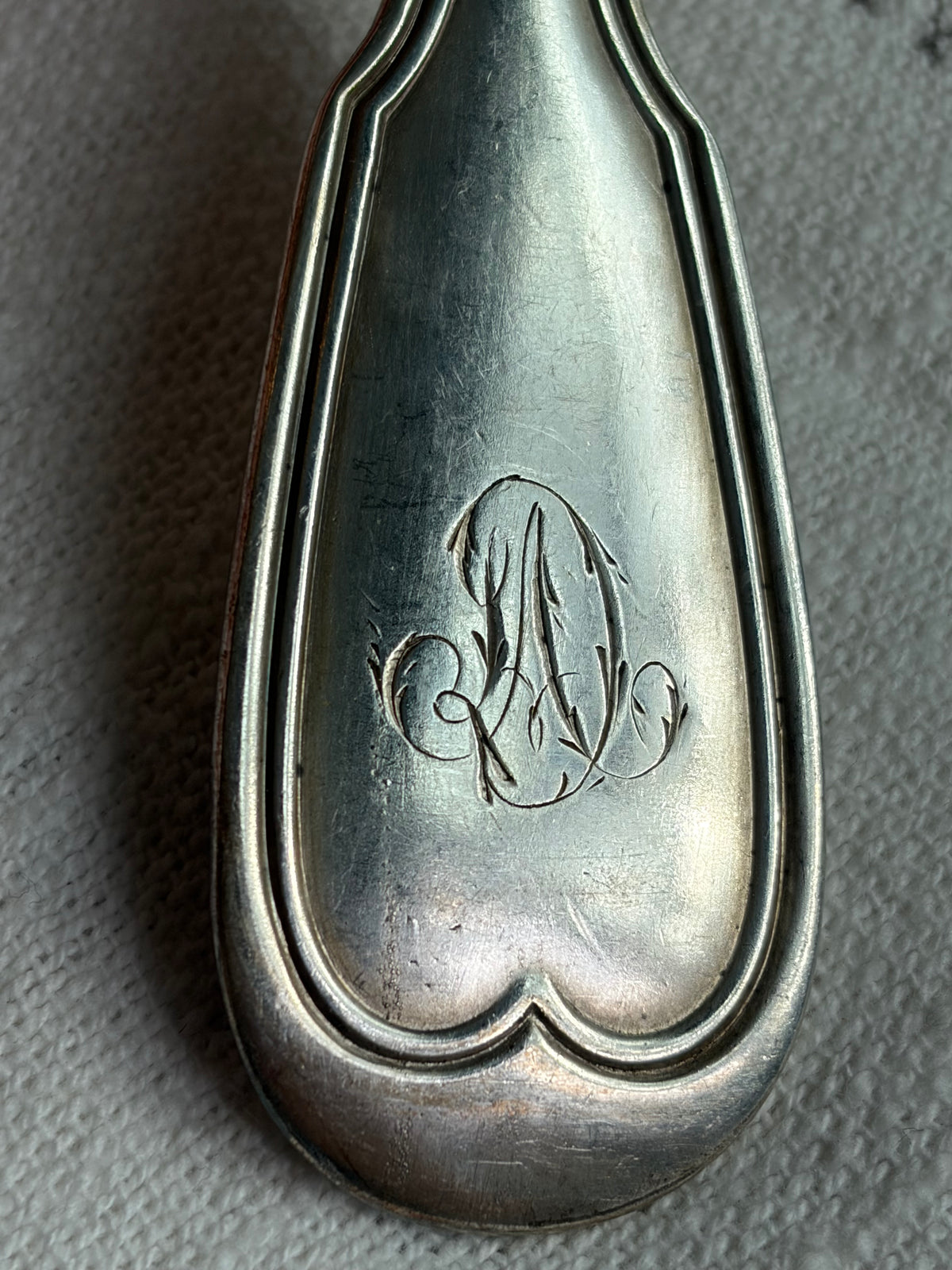 Heirloom Serving Spoon - Engraved "A"
