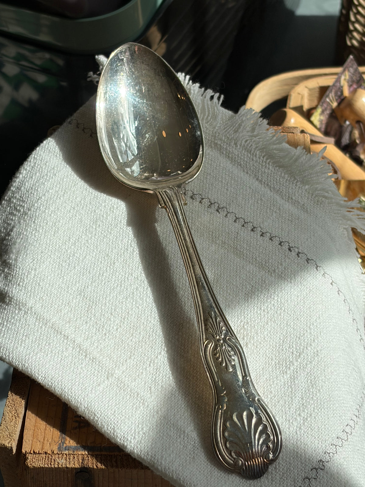 Heirloom Serving Spoon - Embossed