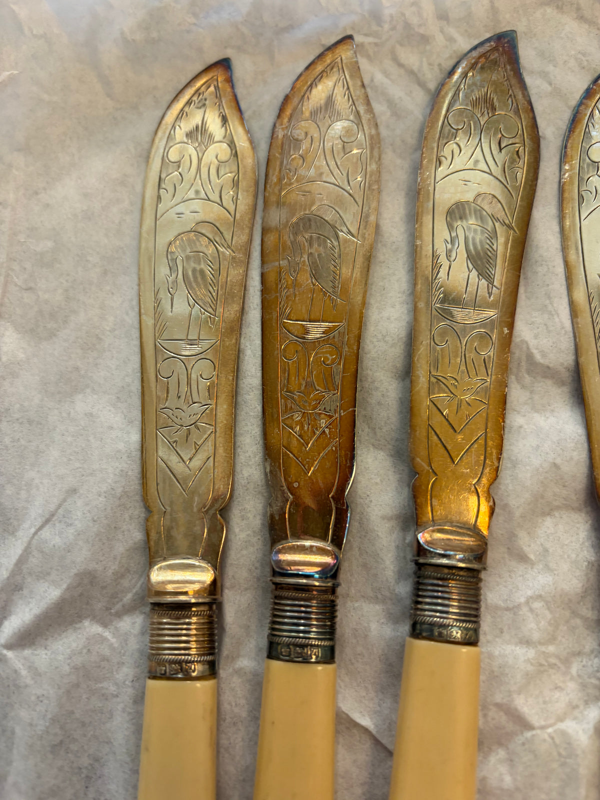 Heirloom Set of Forks + Knives - Birds & Foliage