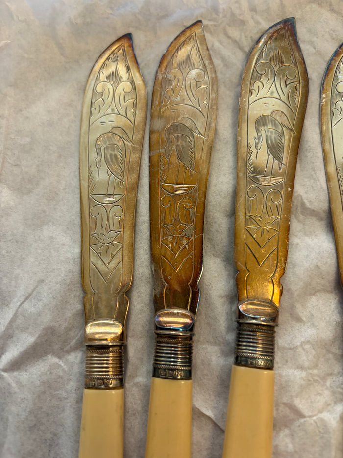 Heirloom Set of Forks + Knives - Birds & Foliage