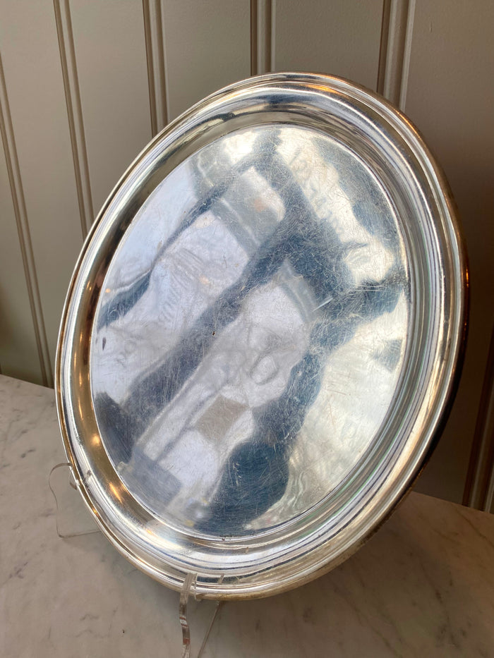 Heirloom Round Silver Tray, medium