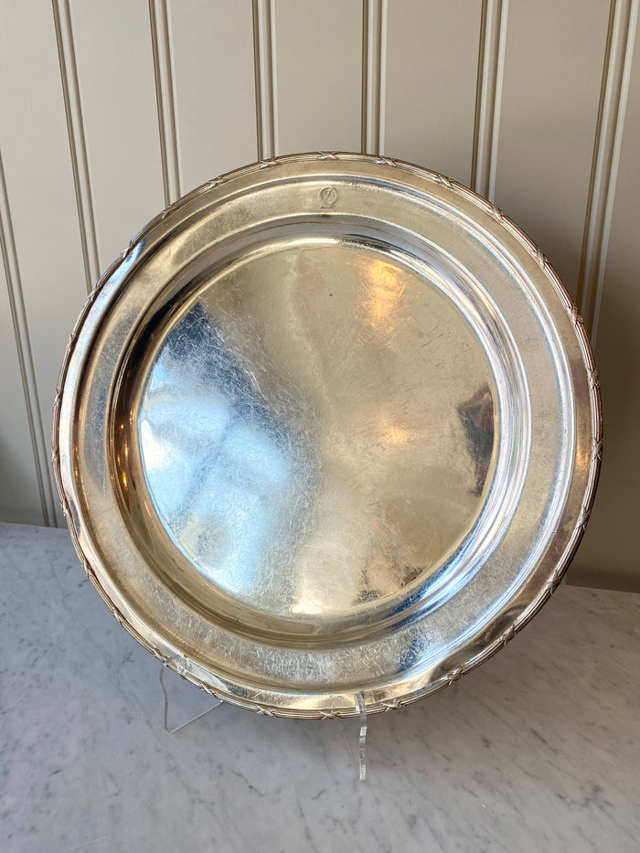 Heirloom Silver Serving Plate, large