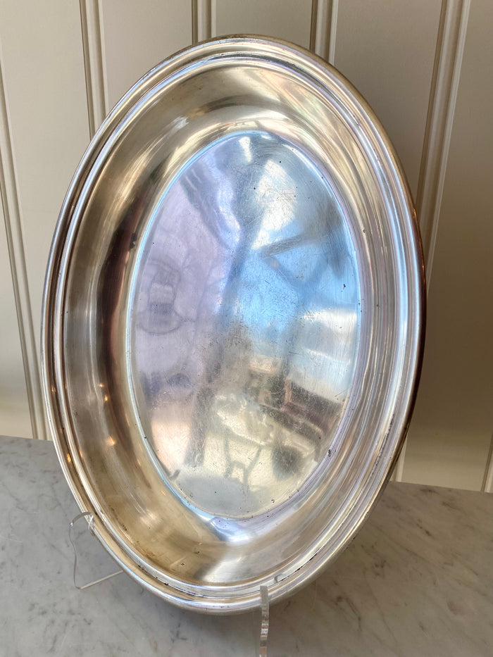 Heirloom Silver Oval Platter, large
