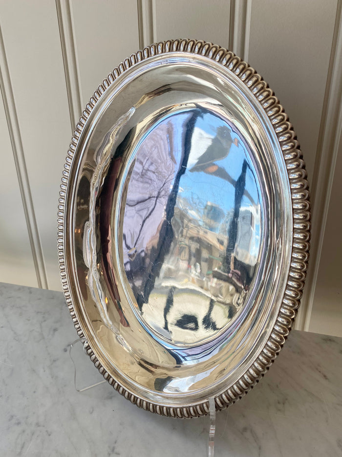 Heirloom Silver Platter, Gadroon Rim