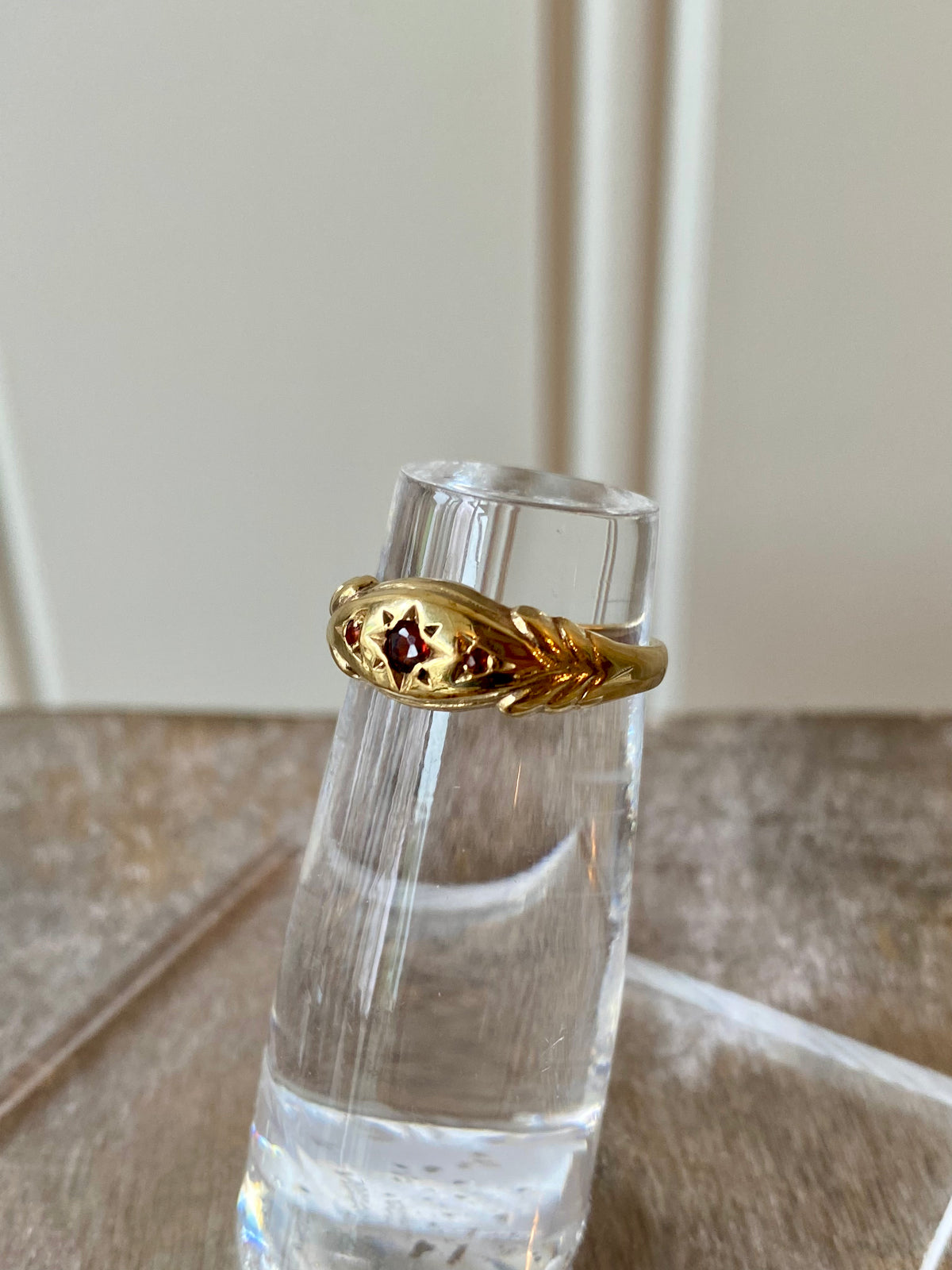 Heirloom Star Set Garnet Ring