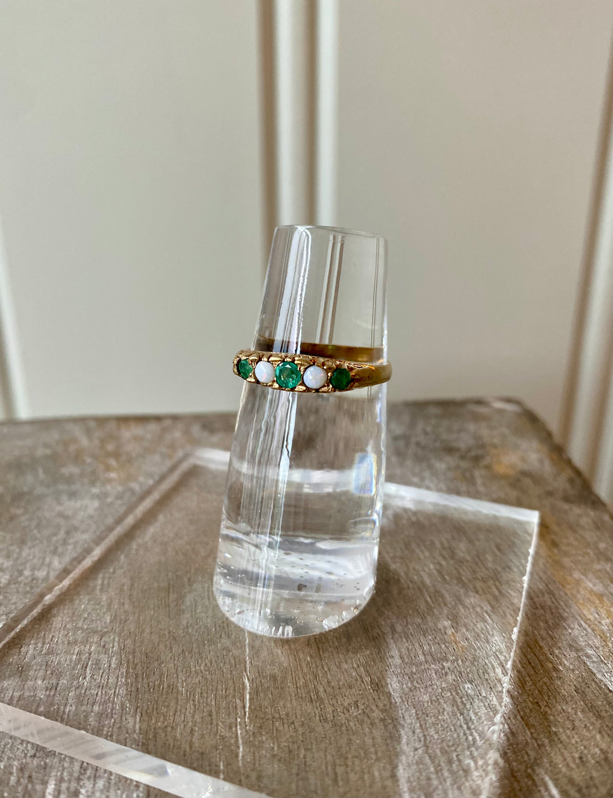 Heirloom Opal & Emerald Ring