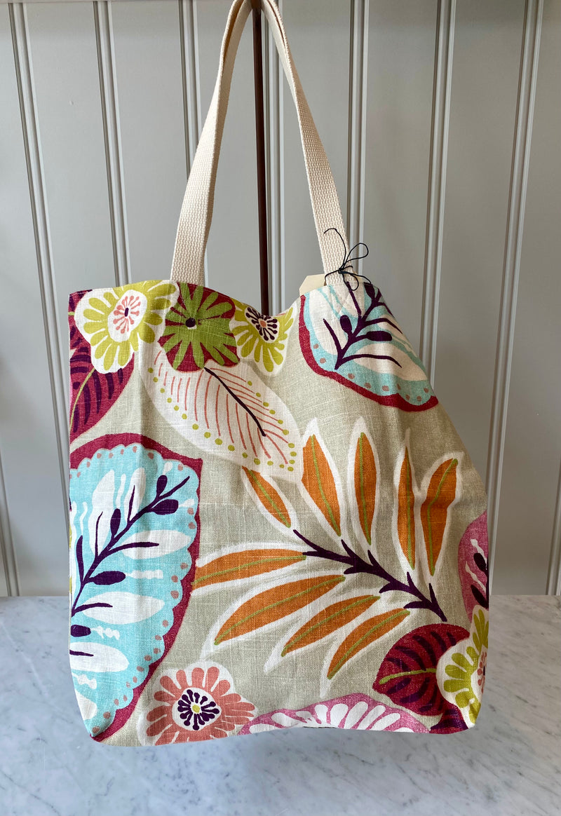 Linen Tote - tropical
