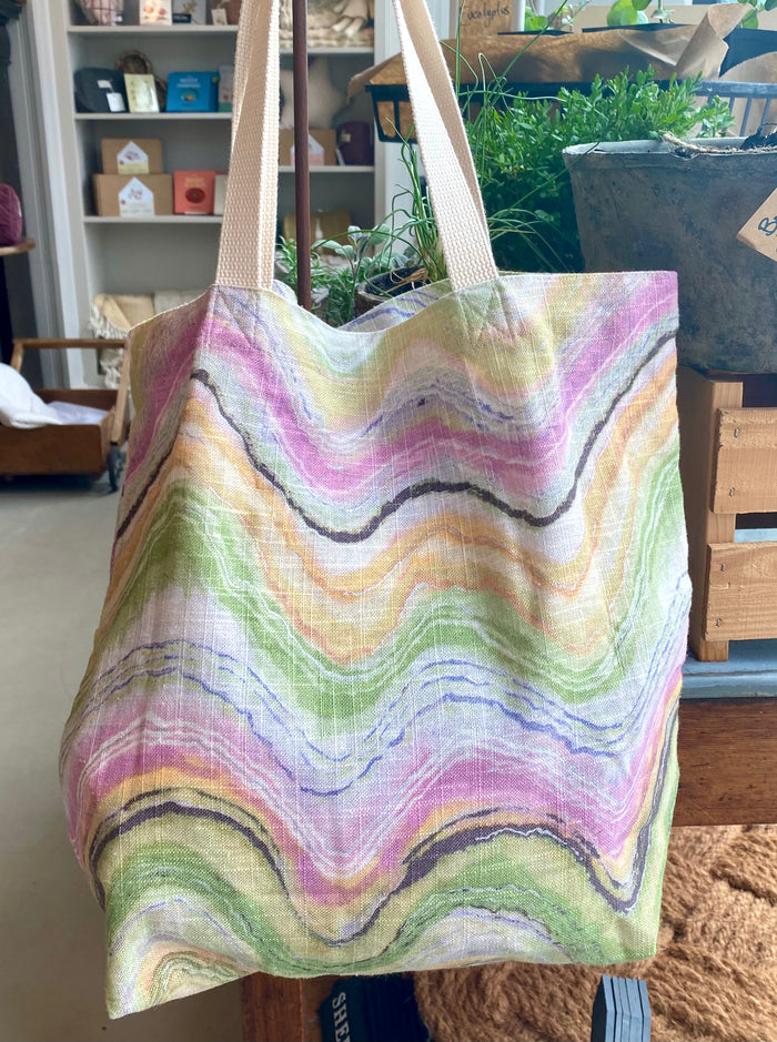 Linen Tote - Abstract Geode