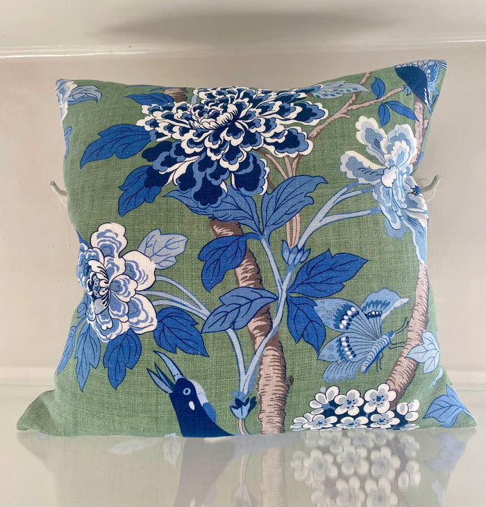 Bird with Foliage Pillow