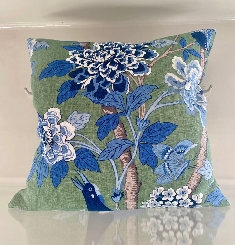 Bird with Foliage Pillow