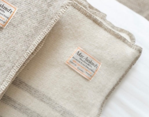 Natural White w/Light Grey Stripe