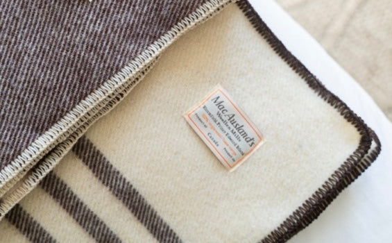 Natural White w/Chocolate Brown Stripe