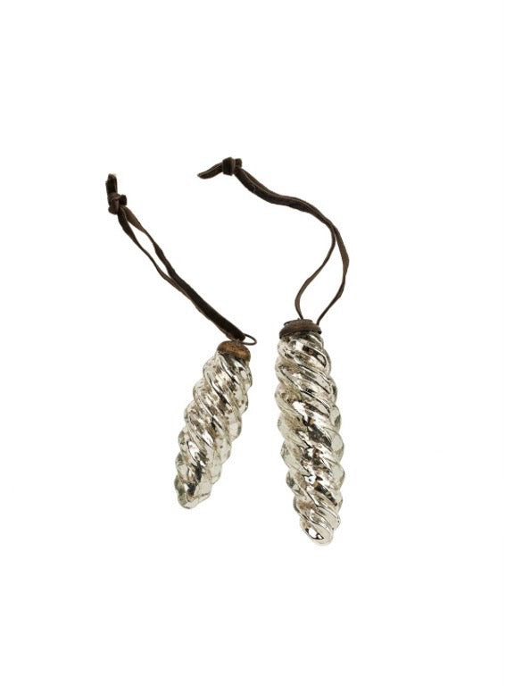 Silver Icicle Ornament, small