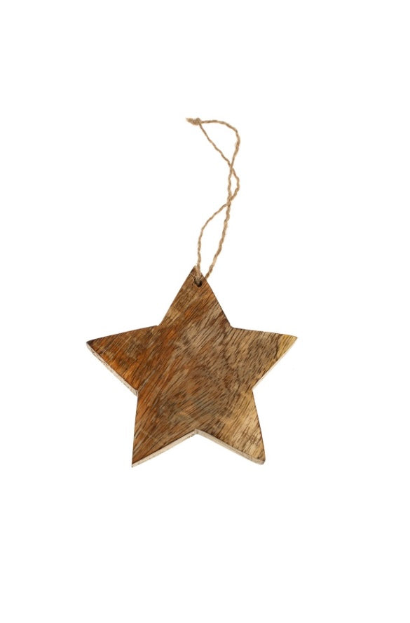 Rustic Wooden Star Ornament