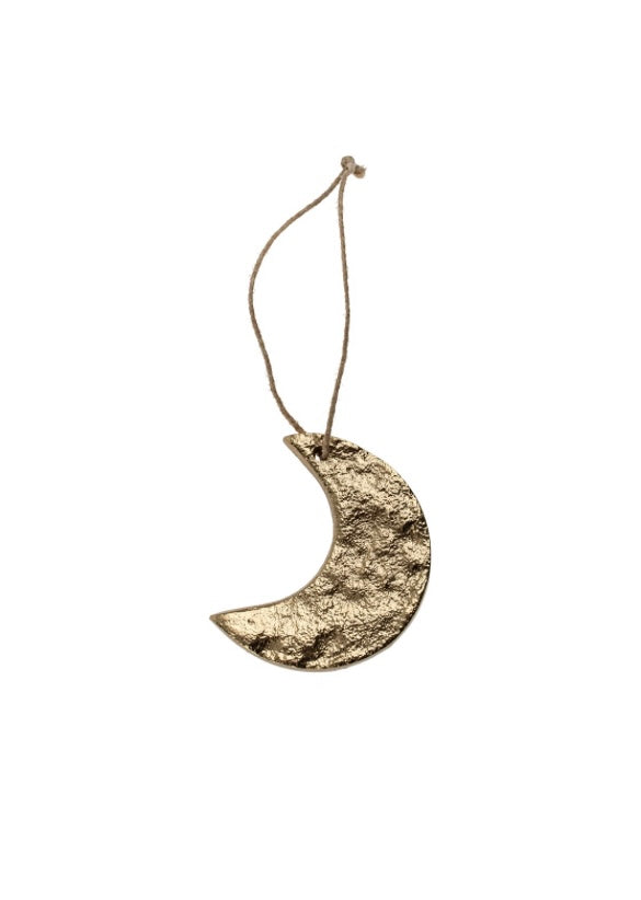 Gold Crescent Moon Ornament
