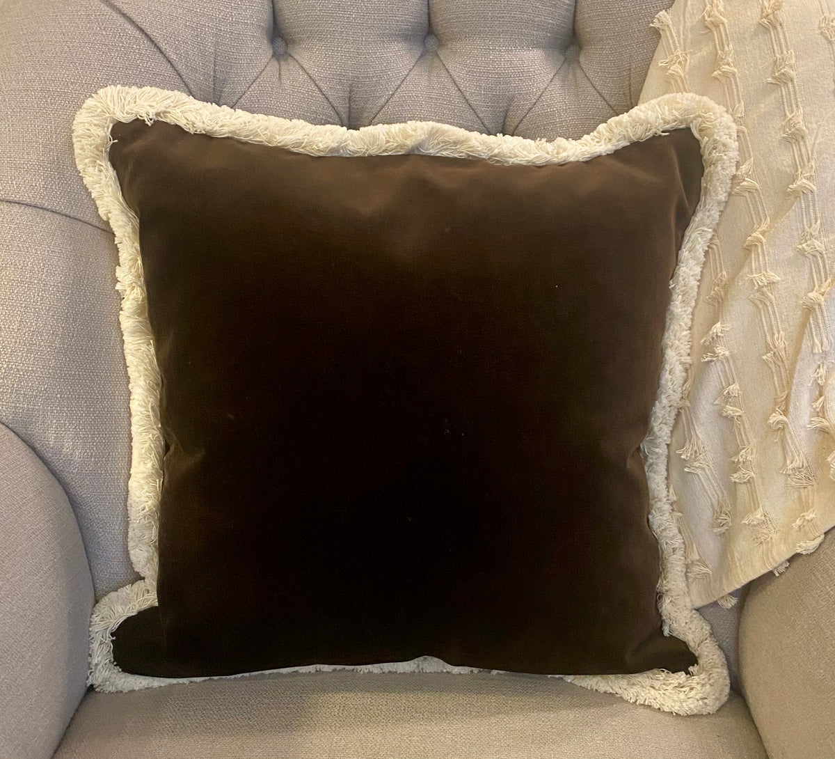 Brown Velvet Pillow Cover