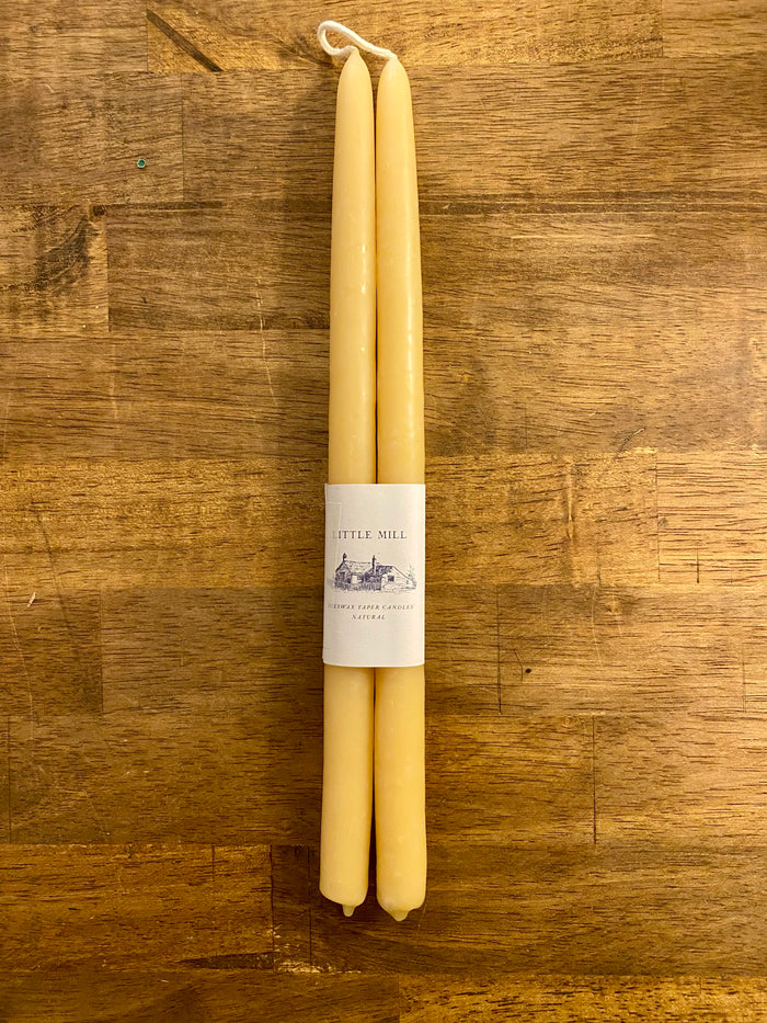 Beeswax Taper Candles - Pair