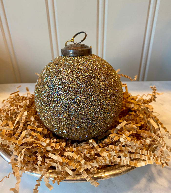 Iridescent Beaded Ornament - 4"