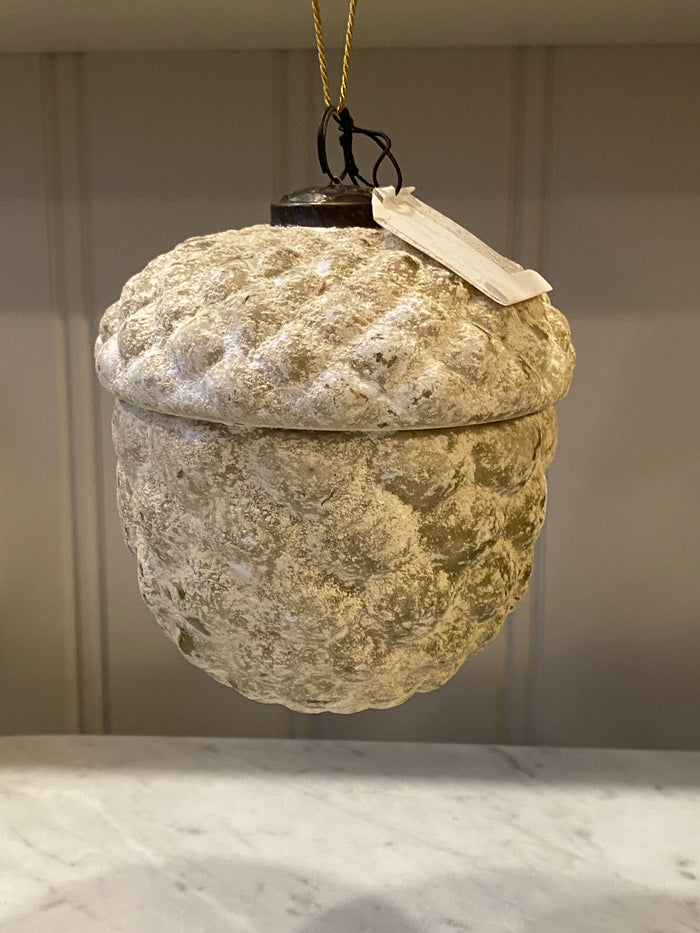 Glass Acorn Ornament