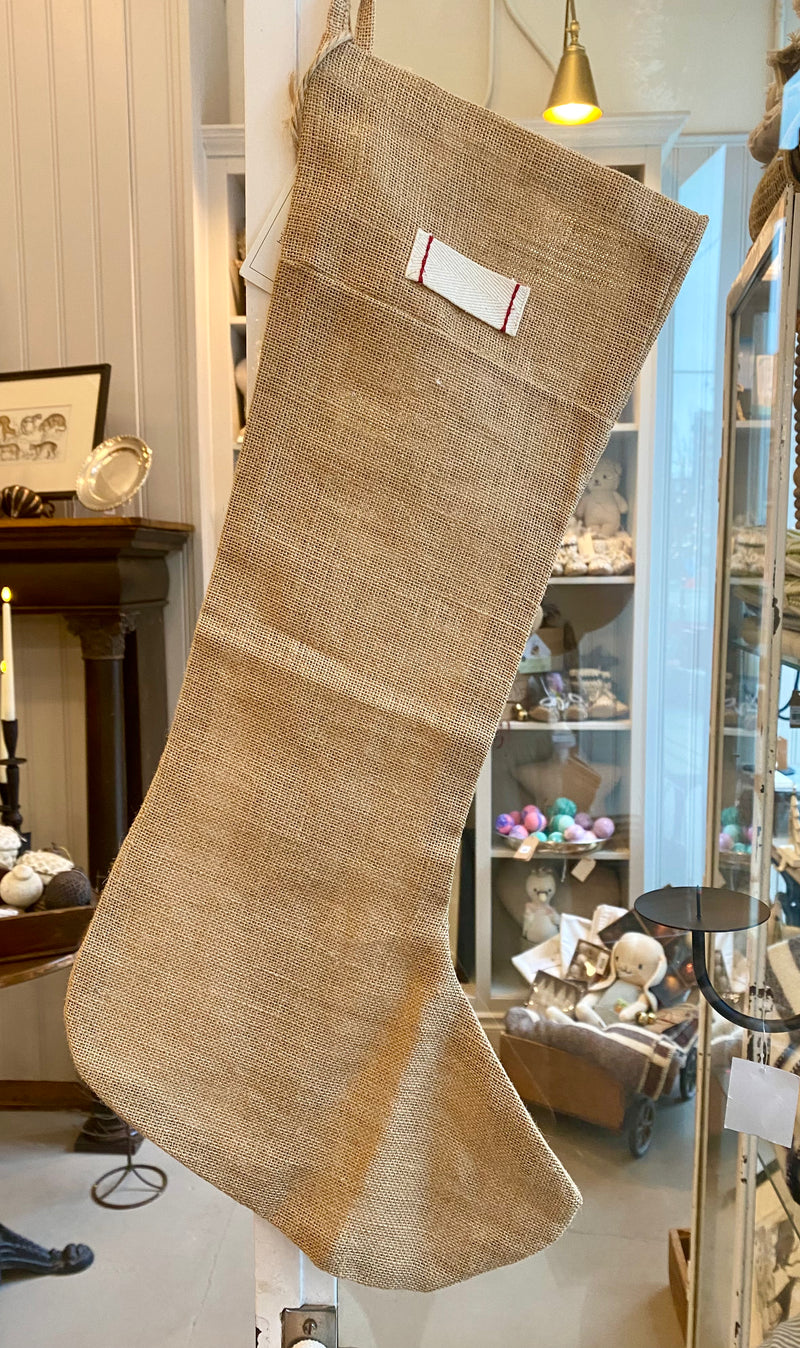 Rustic Burlap Stocking