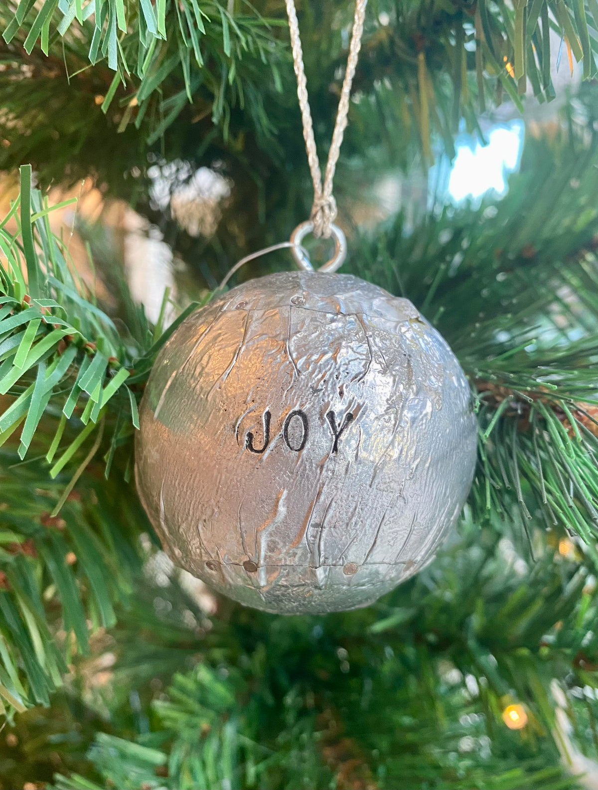 Silver Joy Ornament