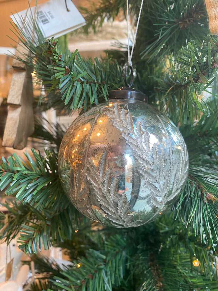 Botanical Mercury Glass Ornament - 3"