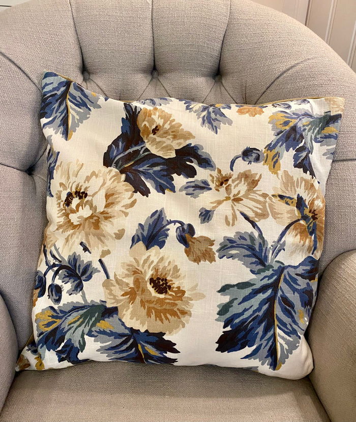 Golden Peony Pillow