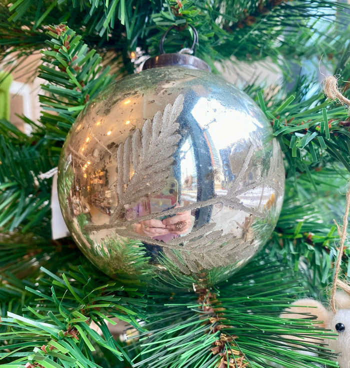 Botanical Mercury Glass Leaf Ornament