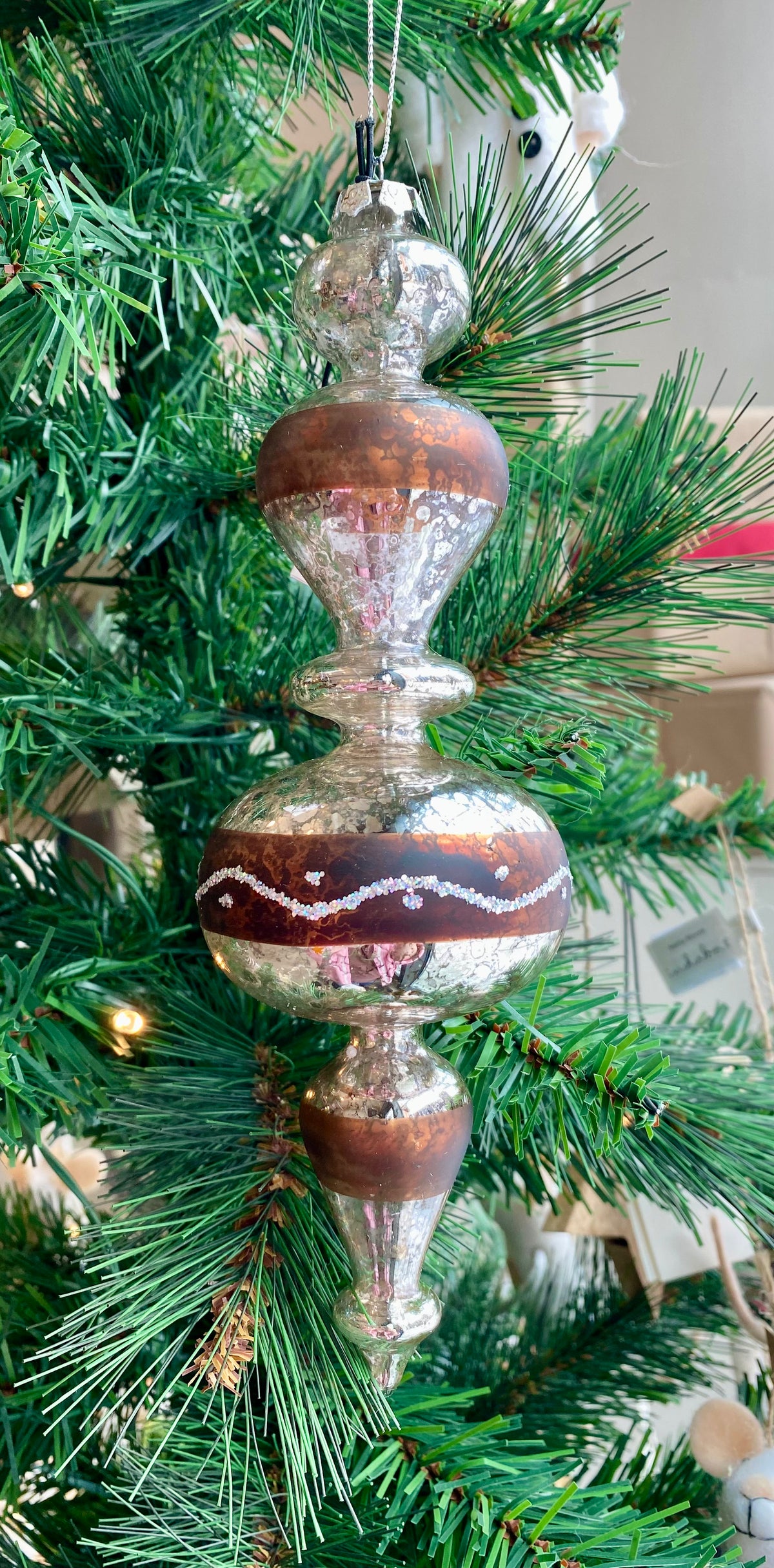 Soft Brown Ava Spindle Ornament