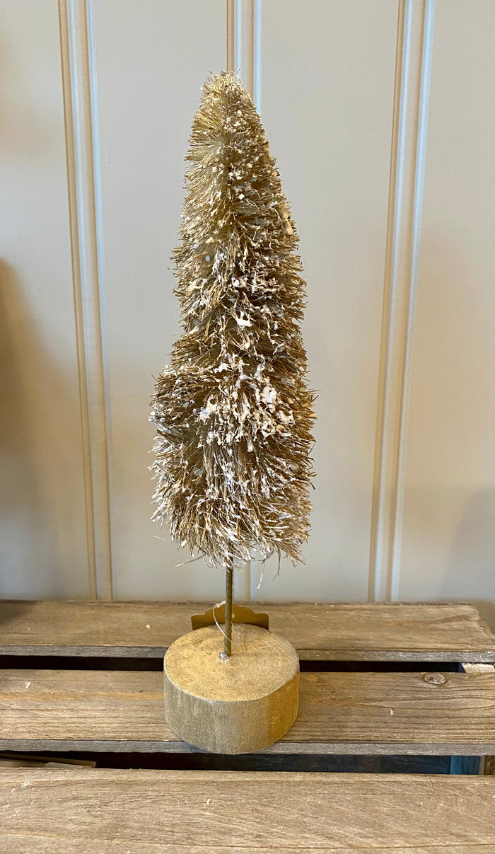 Sisal Bottle Brush Tree, Snowy Green - Medium