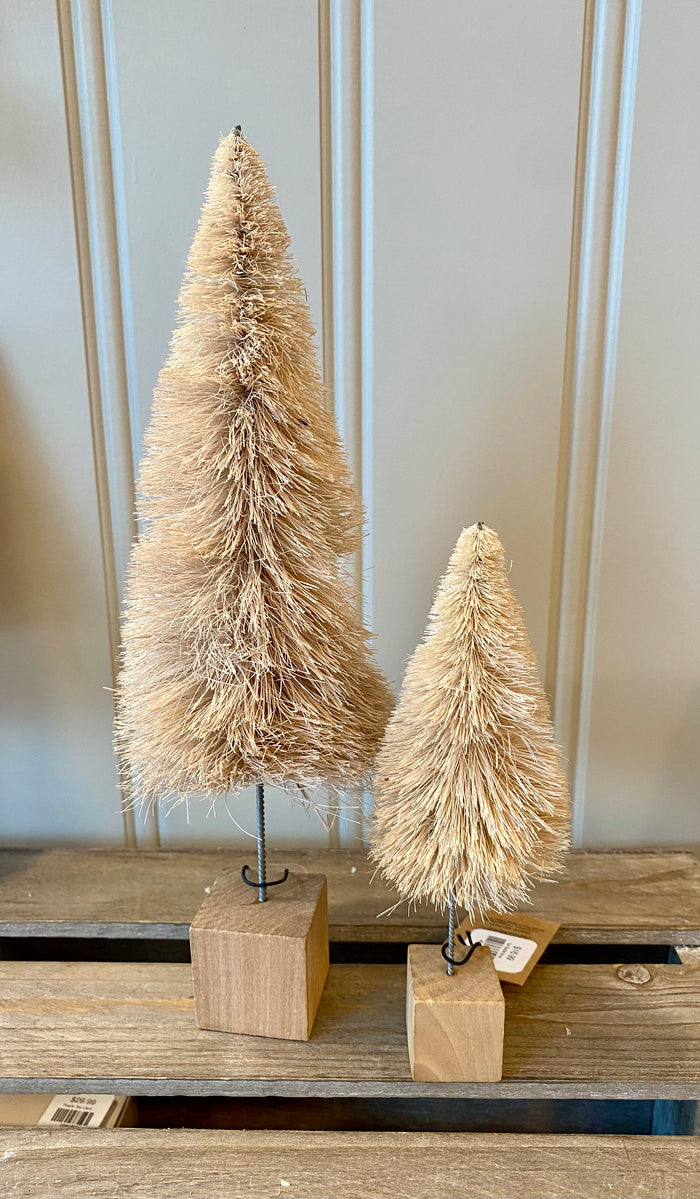 Tan Bottle Brush Tree - Tall