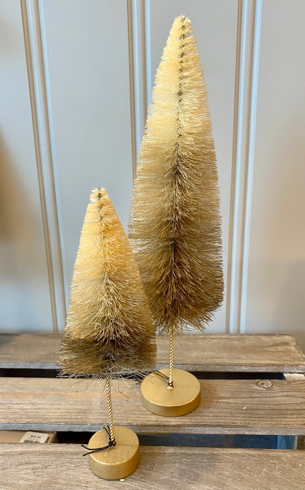 Ombre Bottle Brush Tree - Small Taupe