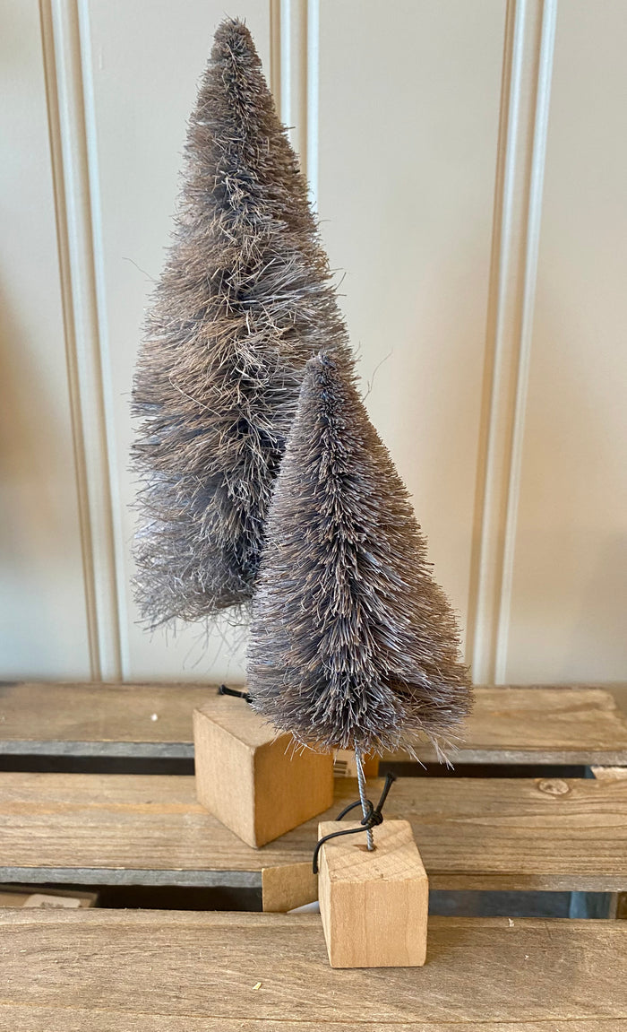 Dark Grey Bottle Brush Tree - Small