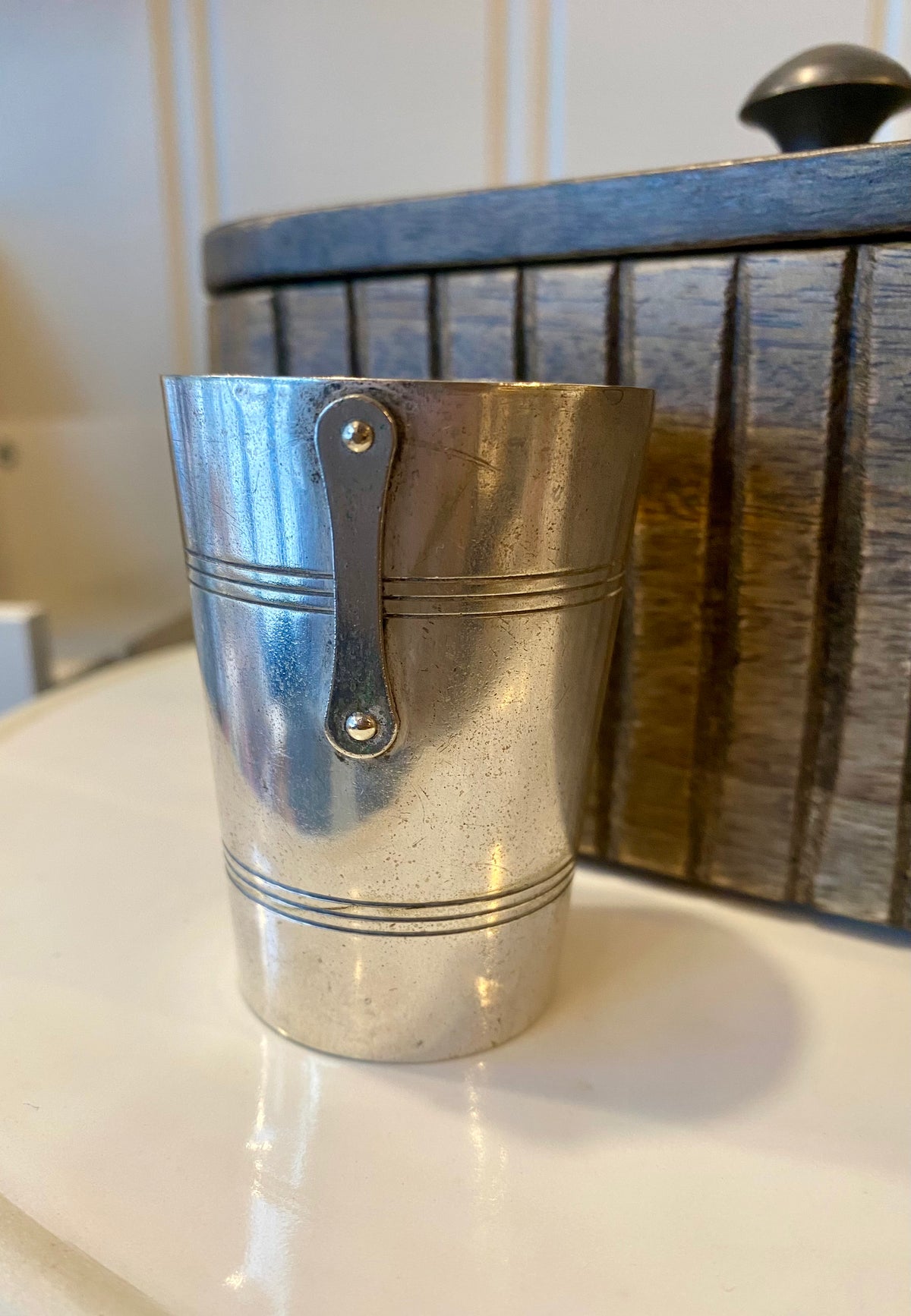 Heirloom Silver Plate Cup - Triple Rings