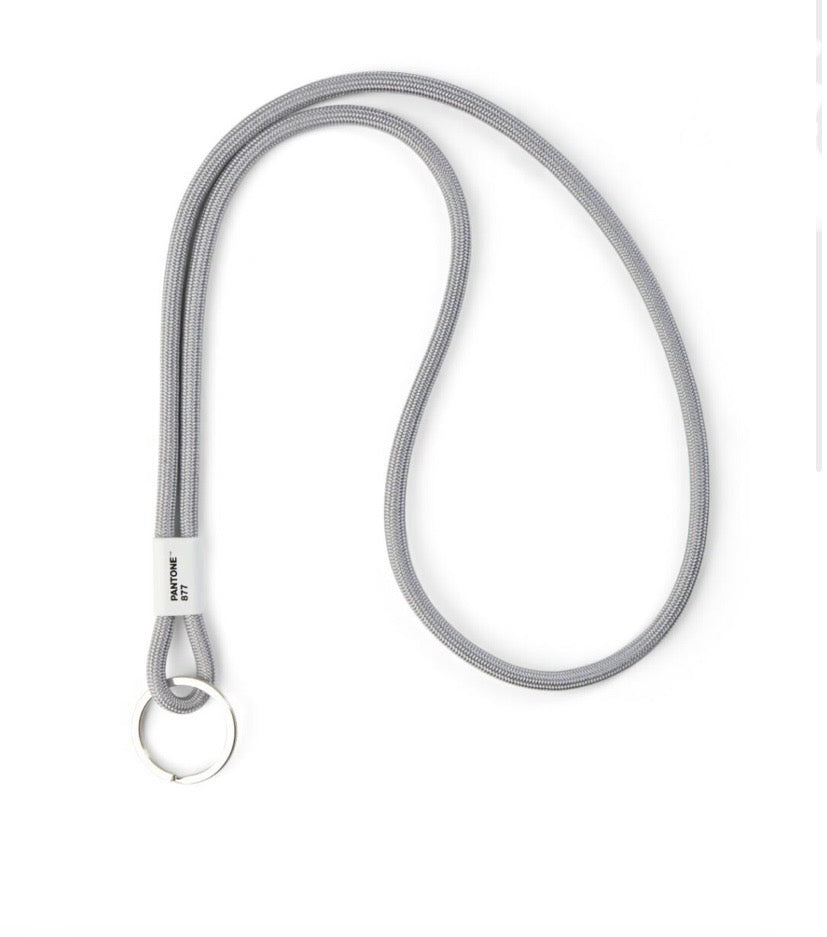 Pantone Silver 877 Long Keychain