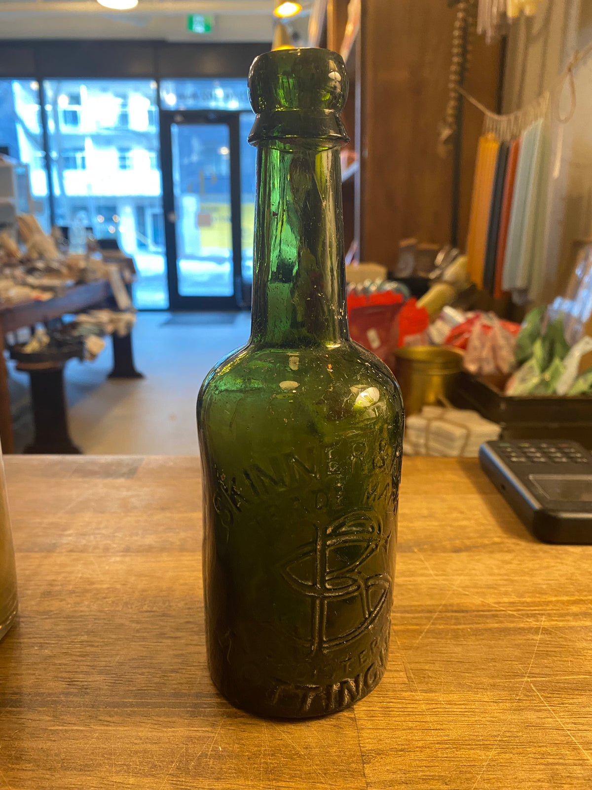 Heirloom Skinner & Rook Glass Bottle