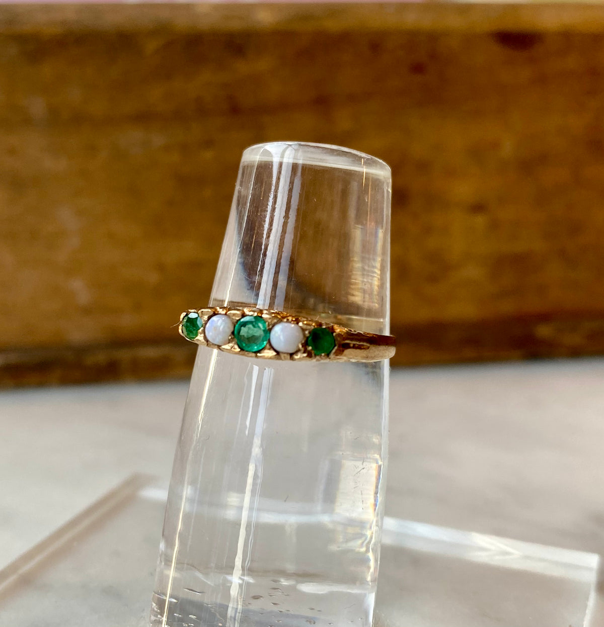 Heirloom Opal & Emerald Ring