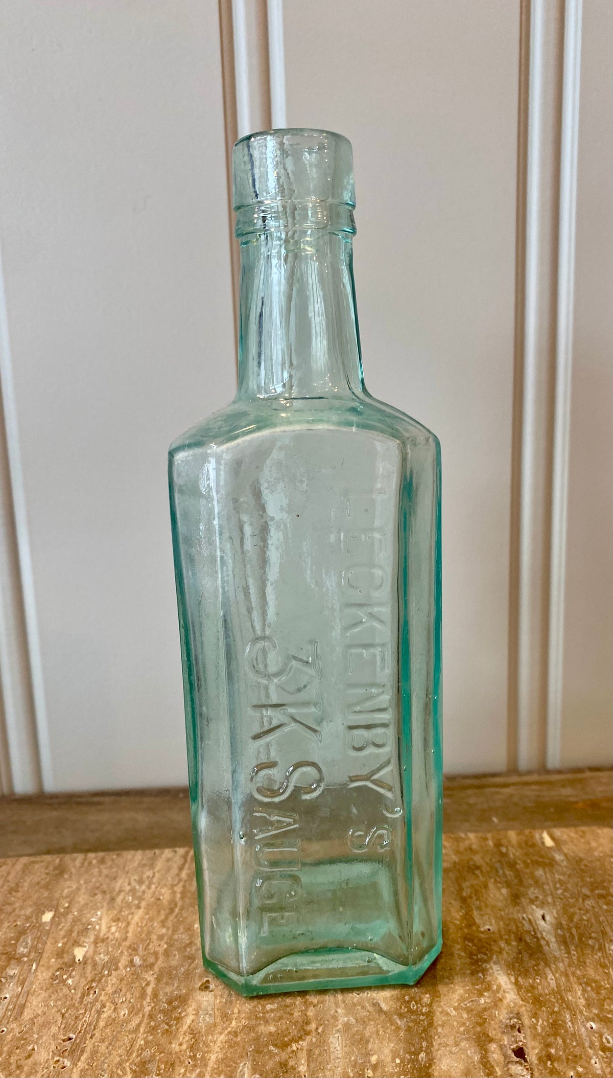 Heirloom Blue Glass Bottle - Leckenbys
