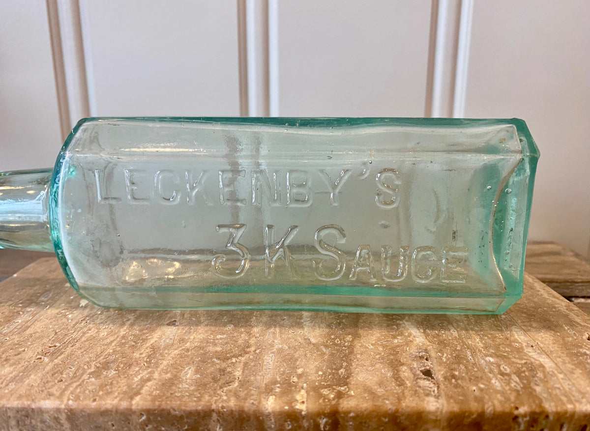 Heirloom Blue Glass Bottle - Leckenbys
