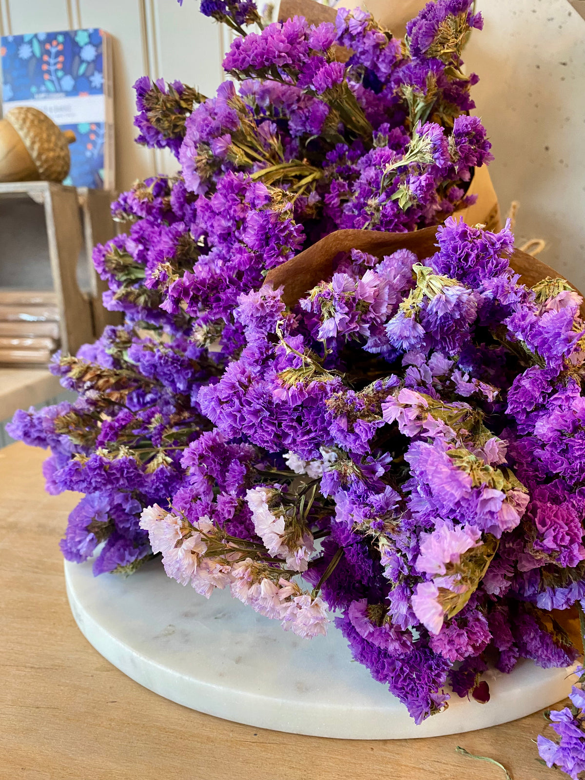 Dried Purple Statice Bouquet