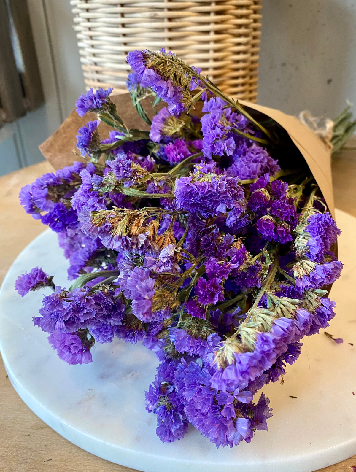 Dried Purple Statice Bouquet