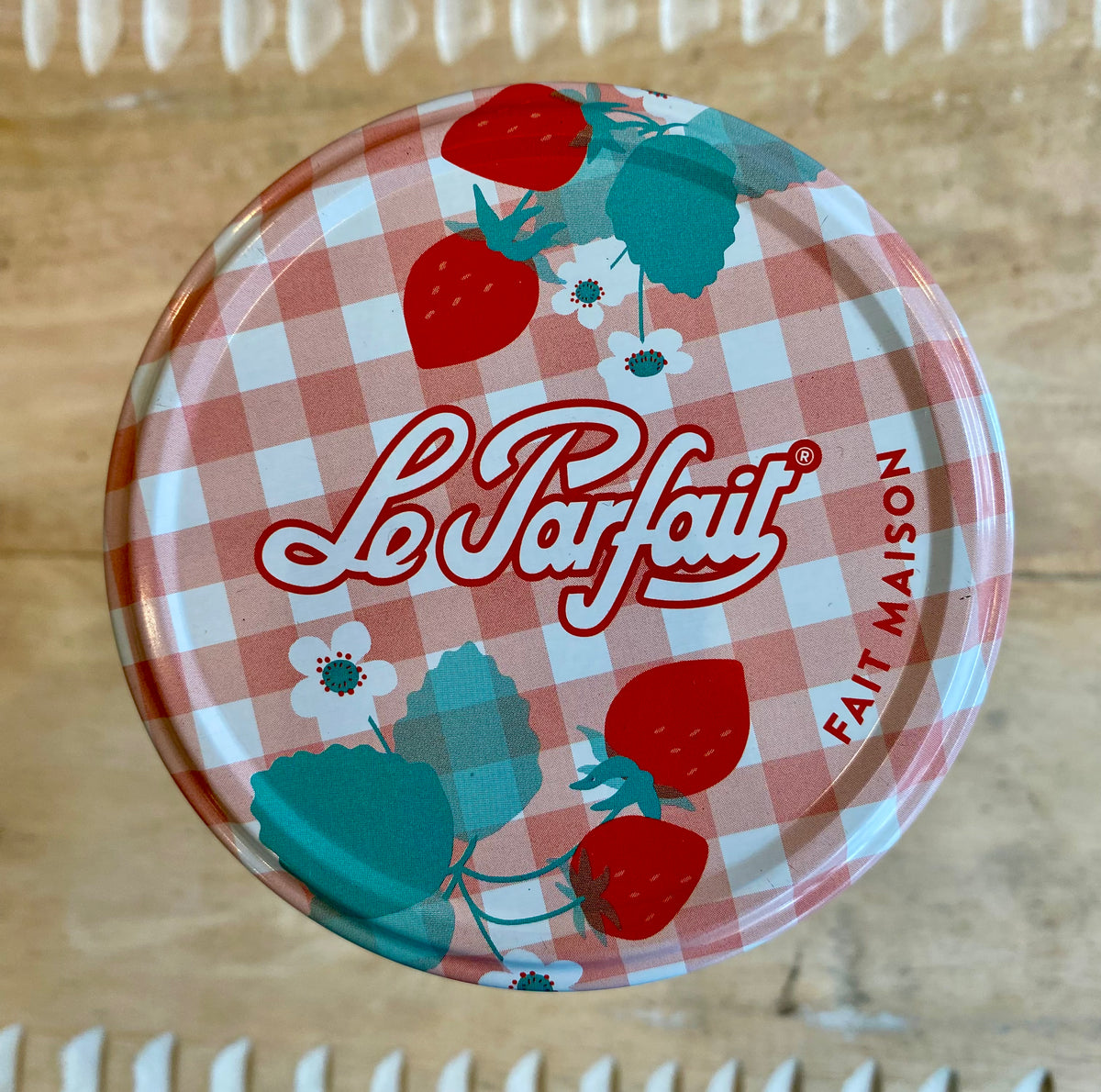 Le Parfait Glass Jar w/decorative Metal Lid