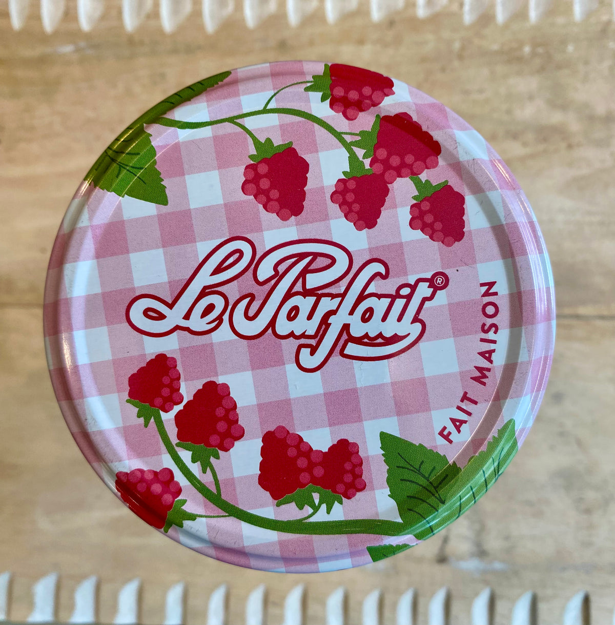 Le Parfait Glass Jar w/decorative Metal Lid