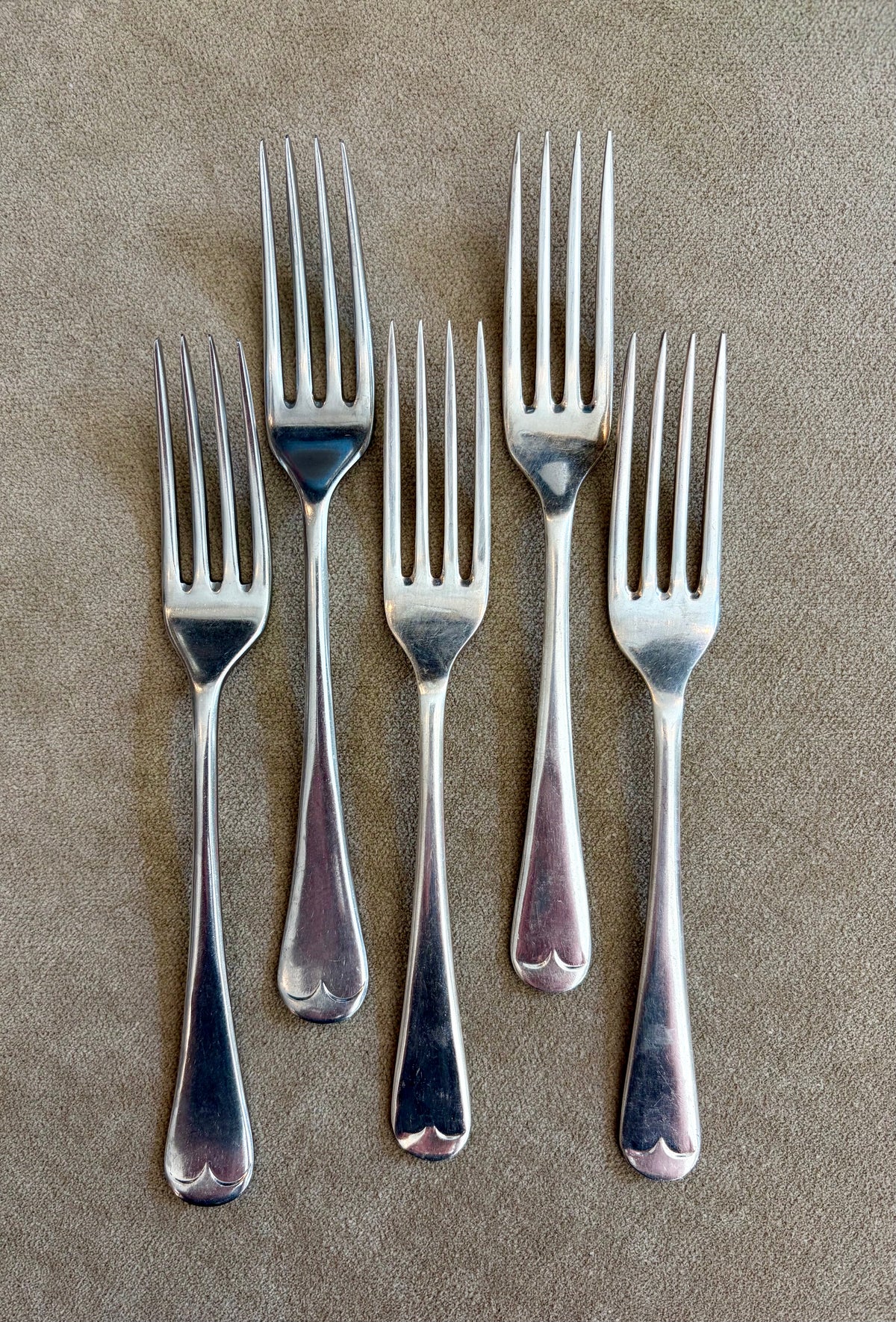 Heirloom Forks - Silver Plate, Set of 5