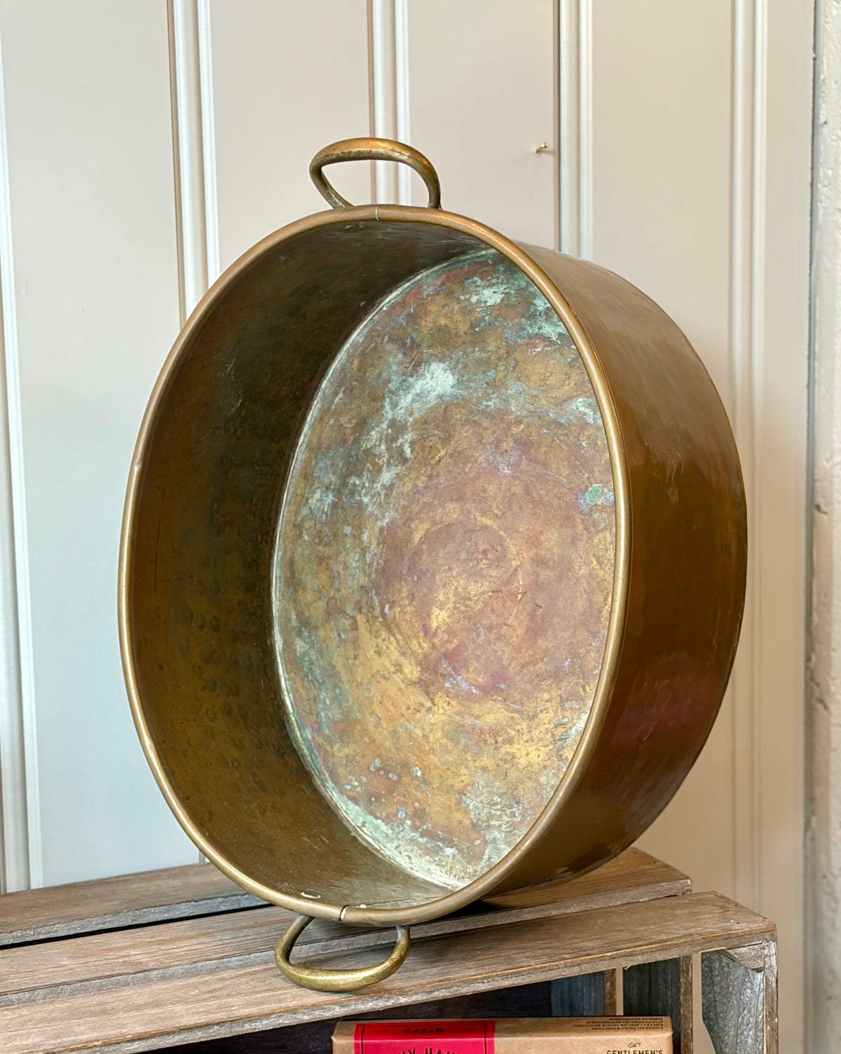Heirloom Oval Brass Container