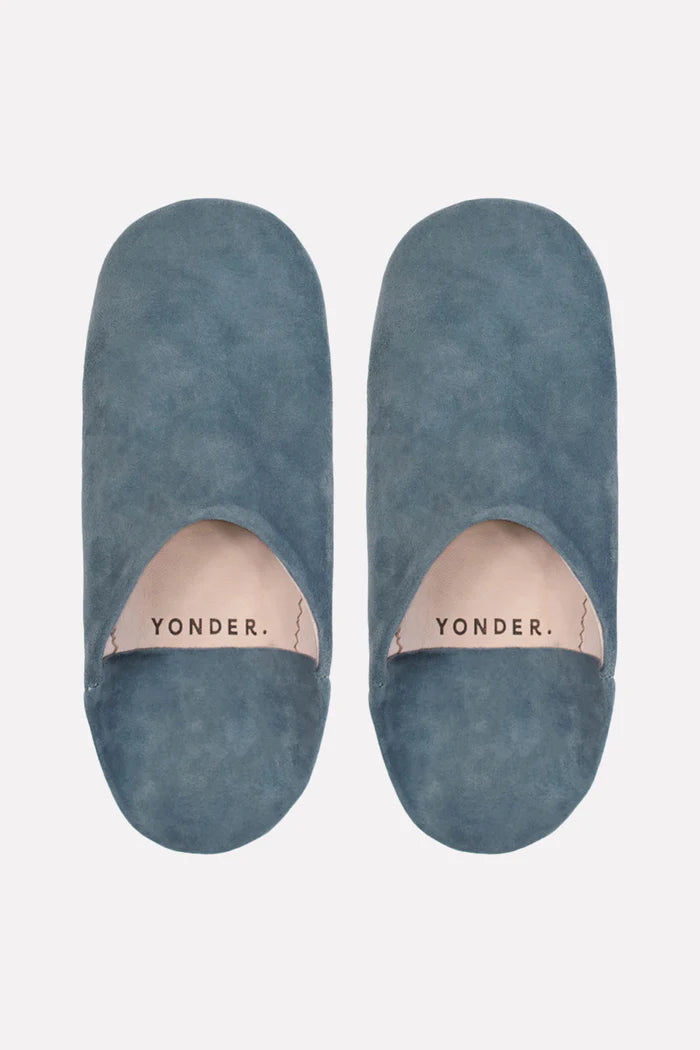 Suede Babouche Slippers | Petrol: Medium