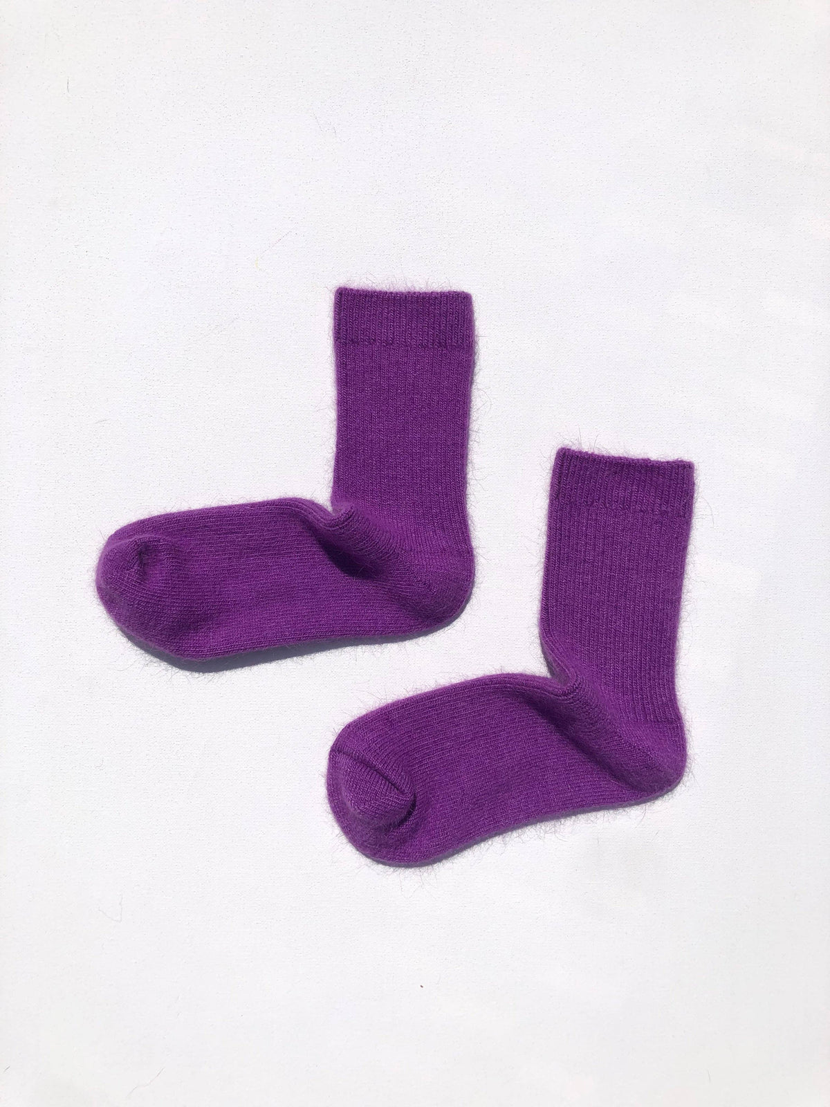 ANGORA WOOL SOCKS : Amethyst / Women’s 7.5 - 10.5, Men’s 7 - 11.5