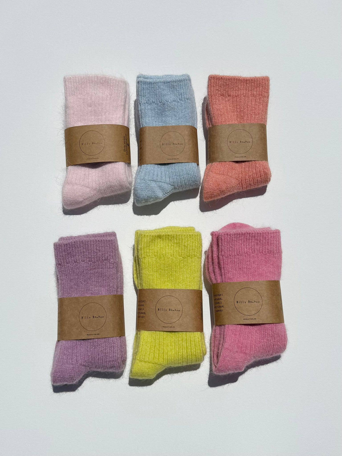 ANGORA WOOL SOCKS : Lavendar / Women’s 7.5 - 10.5, Men’s 7 - 11.5