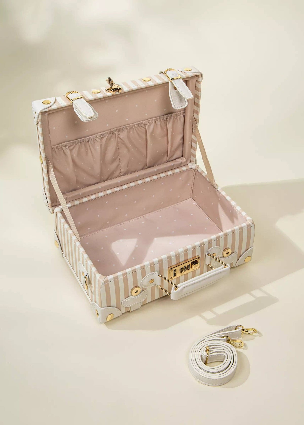 Vegan Leather Play Suitcase - Sable